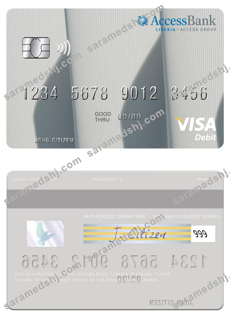 Liberia Access Bank visa debit card